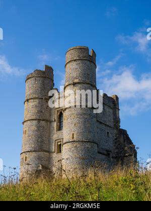 Donnington Castle, abgerissen während des englischen Bürgerkriegs, Donnington, Newbury, Berkshire, England, UK, GB. Stockfoto