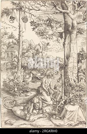 Die Strafe des Heiligen Jerome 1509 von Lucas Cranach dem Ältesten Stockfoto