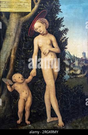 Venus und Amor 1531 von Lucas Cranach dem Ältesten Stockfoto