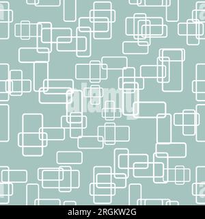 Nahtloser Vektorhintergrund mit zufälligen Formen. Abstraktes hellblaues und weißes Ornament. Seamles abstraktes Muster Stock Vektor