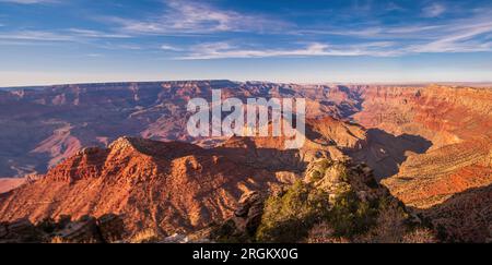 Panoramablick auf den Grand Canyon, Arizona, USA Stockfoto