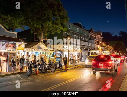 29/05/2017. Archivbilder der Front Street, der Innenstadt von Lahaina, Maui, Hawaii, USA. Stockfoto