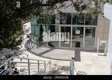 Café, Getty Villa, Pacific Palisades, Los Angeles, Kalifornien Stockfoto