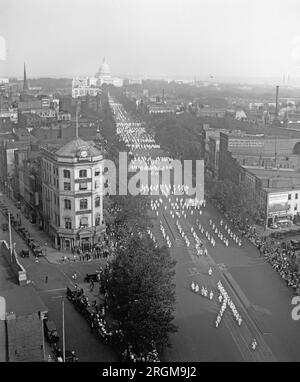 Ku Klux Klan Parade in Washington D.C. Ca. 1926 Stockfoto