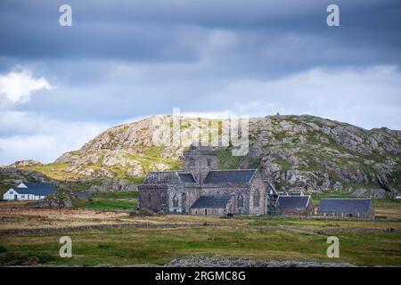 Abtei Iona auf der Insel Iona in den inneren Hebriden vor der Küste von Westschottland, Großbritannien Stockfoto