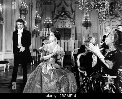 Dirk Bogarde, Capucine, Drehort des Films, "Song ohne Ende", Columbia Pictures, 1960 Stockfoto