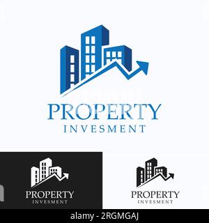 Property Logo Design Immobilienlogos Logotyp Gebäude Immobilieninvestitionsvektor Stock Vektor