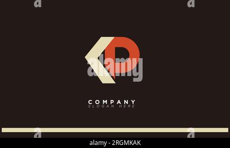 KP Alphabet Buchstaben Initialen Monogramm Logo Stock Vektor