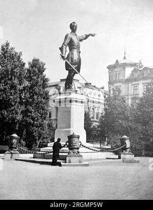 Schweden, die Statue von Chas. XII in Stockholm ca. 1910-1925 Stockfoto