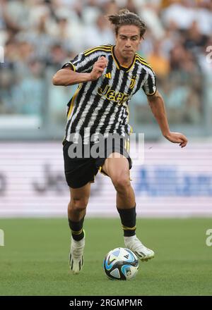 Juventus, Italien. 9. Aug. 2023. Kenyan Yildiz von Juventus während des Trainingskampfes im Allianz-Stadion, Turin. Foto: 9. August 2023. Der Bildausdruck sollte lauten: Jonathan Moscrop/Sportimage Credit: Sportimage Ltd/Alamy Live News Stockfoto