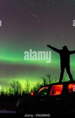 Nordlichter bei seltenen Gelegenheiten Stockfoto