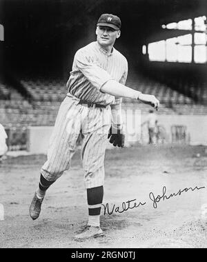 1924 Washington Senatoren: Pitcher Walter Johnson Stockfoto