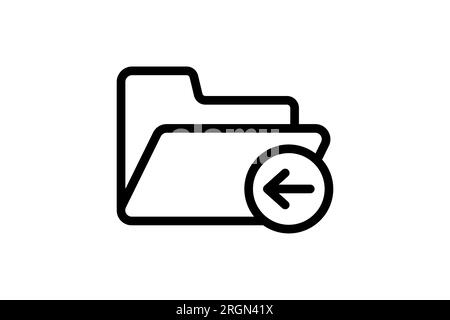 Symbol "in Ordner verschieben". Geeignet für Website-Design, App, Benutzeroberflächen. Stil des Liniensymbols. Einfache Vektorkonstruktion editierbar Stock Vektor