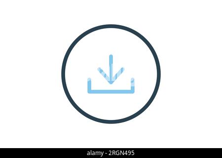 Download-Symbol. Symbol für den Download. Flacher Symbolstil. Einfache Vektorkonstruktion editierbar Stock Vektor