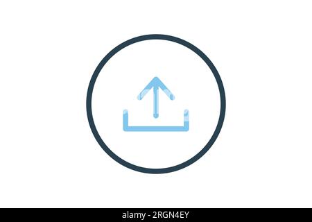 Symbol "Hochladen". Symbol für den Download. Flacher Symbolstil. Einfache Vektorkonstruktion editierbar Stock Vektor