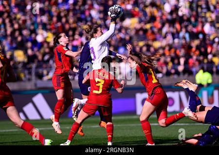 Wellington, Neuseeland, August 11. 2023: Cata Coll (Spanien 23) während des Viertelfinalspiels der FIFA Womens World Cup 2023 zwischen Spanien und den Niederlanden im Wellington Rectangular Stadium in Wellington, Neuseeland (Richard Callis/SPP) Stockfoto