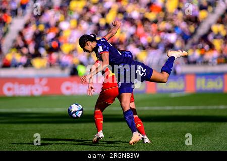 Wellington, Neuseeland, August 11. 2023: Esmee Brugts (Niederlande 22) während des Viertelfinalspiels der FIFA Womens World Cup 2023 zwischen Spanien und Holland im Wellington Rectangular Stadium in Wellington, Neuseeland (Richard Callis/SPP) Stockfoto