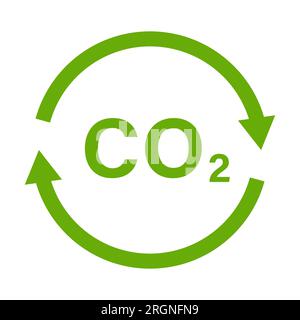 Symbol zur Reduzierung von CO2-Emissionen Vektor Klimaschutz Zeichen für Grafikdesign, Logo, Website, soziale Medien, mobile App, darstellung der benutzeroberfläche Stock Vektor