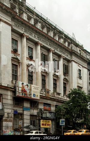 08 12 2007 Vintage Old House North British and Mercantile Insurance Company Building, 14 Netaji Subhas Road, Fairley Place, Kolkata, Indien, Asien. Stockfoto