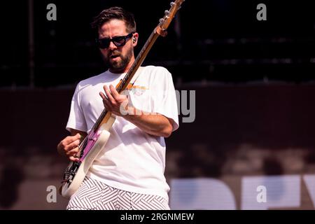 FLORENZ, ITALIEN - 18. JUNI: Lee Holland of the Reytons tritt am 18. Juni 2023 in Florenz auf der Firenze Rocks 2023 auf. (Foto: Roberto Finizio/NurPhoto) Stockfoto