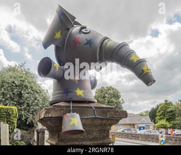 Settle Flower pot Festival 2023, spezielles 10.-jähriges Jubiläum, bietet einige neue und komplizierte Designs vom 15. August bis 3. September. Stockfoto