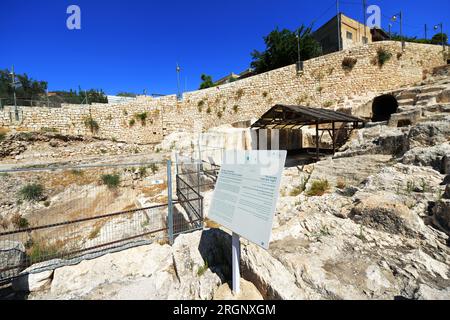 Die Weill-Ausgrabungen an der archäologischen Stätte der Stadt David in Ostjerusalem. Stockfoto