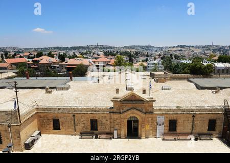 Ein Blick auf das Museum der Untergrundgefangenen im osmanischen Gefängnis aus dem 19. Jahrhundert in Jerusalem, Israel. Stockfoto