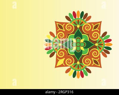 Einfacher Mandala Hintergrund für Erwachsene und Kinder mit Spaß Ayesha Stock Vektor
