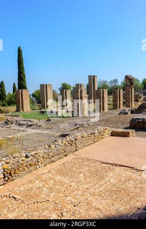 Die römische Stadt Italica. Santiponce, Andalusien, Spanien. Stockfoto