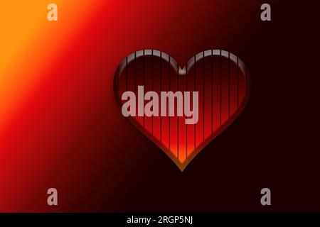 Valentinstag Hintergrund mit roten Herz Form als Liebe Konzept Stockfoto