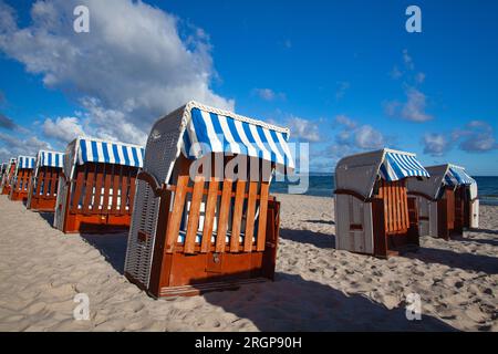 Sonnenaufgang am Strand in Binz, Insel Ruegen Stockfoto