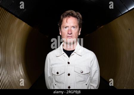 Johan Gustafsson (der Johan und nur), von der schwedischen Rockband The Hives, fotografiert in Stockholm, Schweden, am 09. August 2023. Foto: MICKAN Palmqvist/TT/Code 11576 Stockfoto