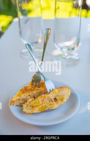 Pincho de Tortilla. Spanien. Stockfoto