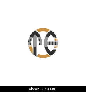 Buchstabenbuchstaben Initialen Monogramm-Logo ET, TE, E und T Stock Vektor