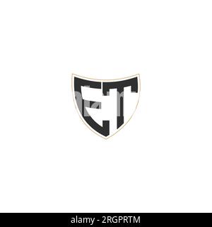 Buchstabenbuchstaben Initialen Monogramm-Logo ET, TE, E und T Stock Vektor