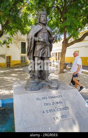 König Manuel I. Statue in Elvas, Portugal, Europa Stockfoto