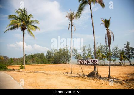 Grundstück zum Verkauf auf der Insel Ko Yao im Süden Thailands. Stockfoto