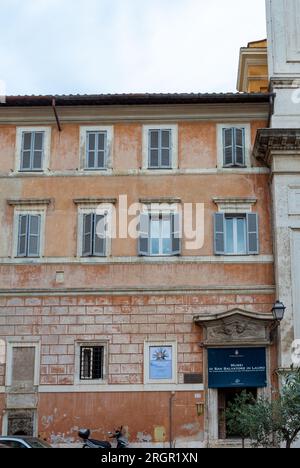 Rom, Latium, Italien, die Fassade des Musei di san salvatore in lauro ist ein Museum, das sich auf der Piazza di San Salvatore in Lauro befindet. Nur Editorial Stockfoto