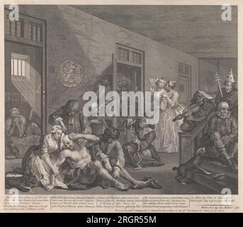 A Rake's Progress, Plate VIII: In Bedlam 1735 von William Hogarth Stockfoto