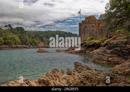 Dartmouth Castle am Fluss Dart in Devon UK Stockfoto