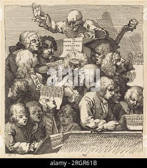 Ein Chor der Sänger 1732 von William Hogarth Stockfoto