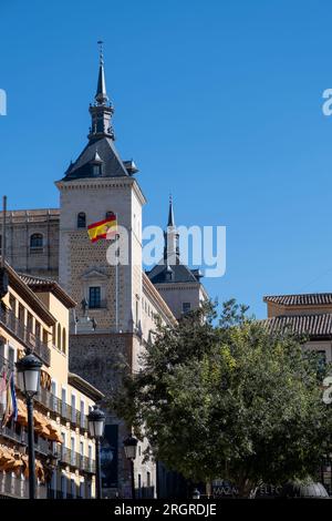 Toledo, Spanien, 02 2022. August. Detail des Alcazar von Toledo Stockfoto