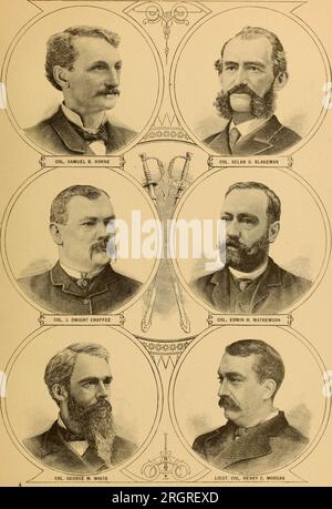 "Abendpost jährlich ... : Biographische Skizzen (mit Porträts) der Staatsbeamten, Kongressvertreter, Statutspersonal, Senatoren und Mitglieder der Generalversammlung des Bundesstaates Connecticut' (1887) Stockfoto