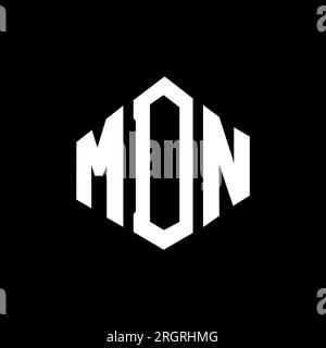 Logo mit MDN-Buchstaben und Polygonform. MDN-Polygon- und würfelförmiges Logo. MDN-sechseckige Vektorvorlage in Weiß und Schwarz. MDN Monogr Stock Vektor