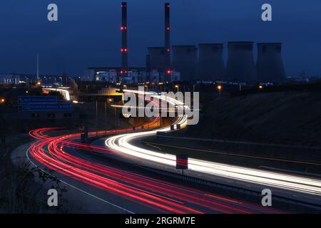 CASTLEFORD UND FERRYBRIDGE Stockfoto