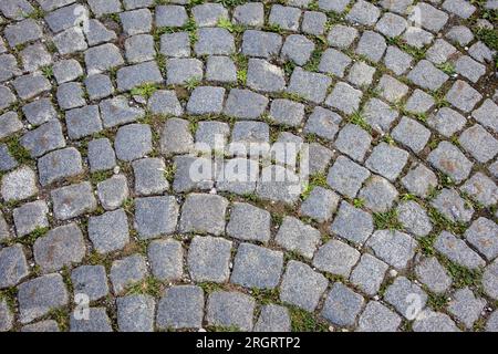 Alte graue Steinpflasterstruktur Stockfoto