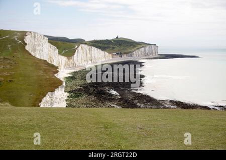Der Seven Sisters Cliff Walk in West Sussex England Stockfoto