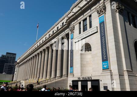 Die Fassade der Moynihan Train Hall 2023, New York City, USA Stockfoto