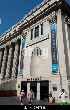 Die Fassade der Moynihan Train Hall 2023, New York City, USA Stockfoto