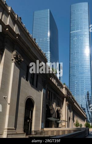 Die Fassade der Moynihan Train Hall 2023, New York City, USA Stockfoto